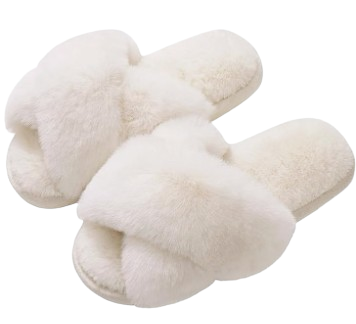 White Spa Slippers (Size 6 - 7)