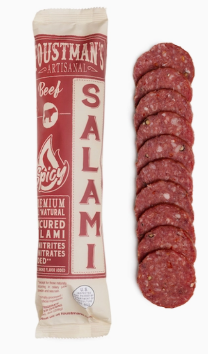 Premium Artisanal All-Natural Uncured Spicy Beef Salami